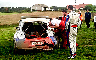 Kubica rozbił się na testach przed Rajdem Polski